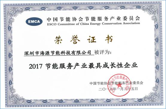 2017最具成長性企業證書